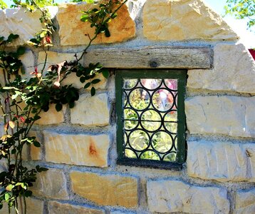 Wall bullseye stone wall photo