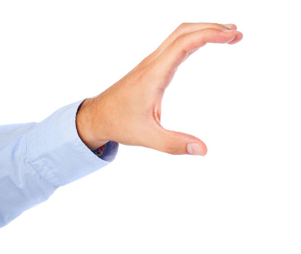 Hold holding business card
