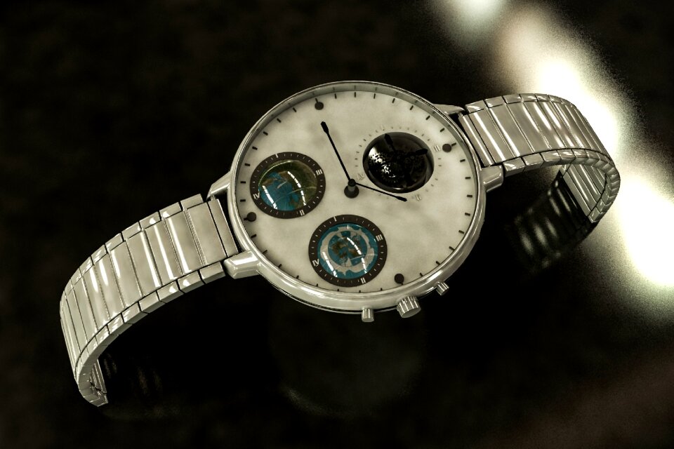 Clock chrome steel