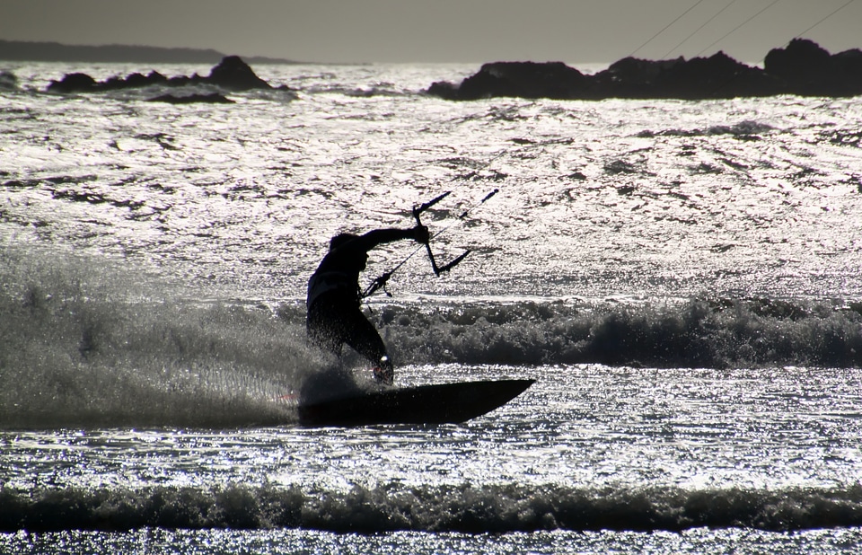 Surfer wind surfing surf