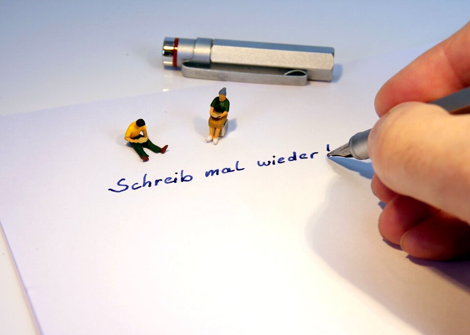 Paper handwriting letters