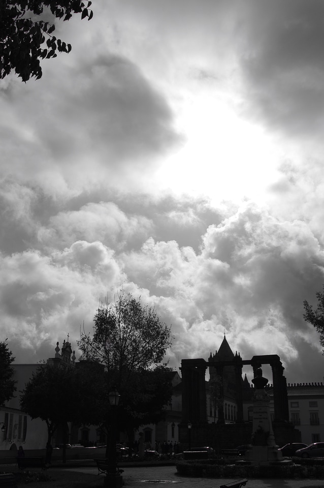Silhouette cloudy weather