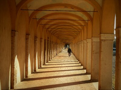 Inside corridor column