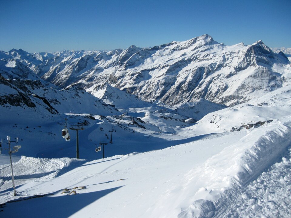 Mountains ski winter