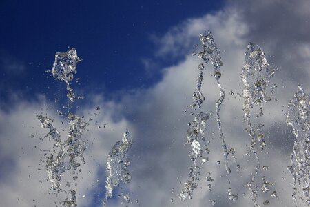 Sky water fountain photo