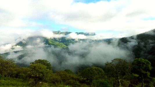 Fog landscape travel