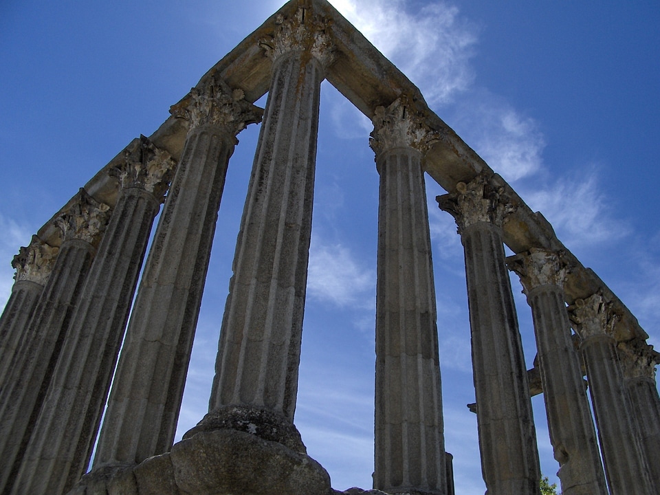 Ruin columns landmark