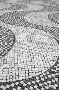 Wave cobblestone portugal