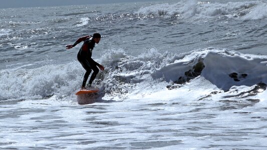 Sea wave surfing photo