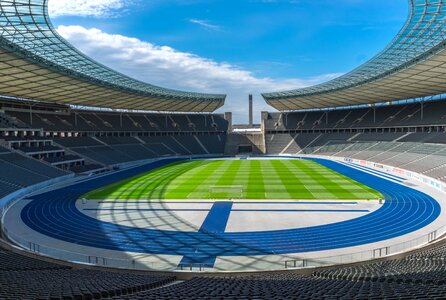 Football berlin olympic stadium rush photo