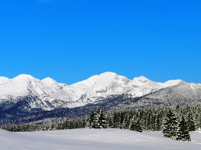 Mountain winter overview photo