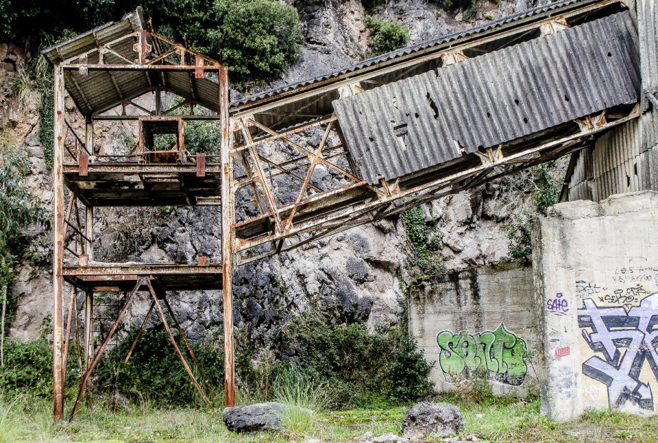Abandoned rusty building