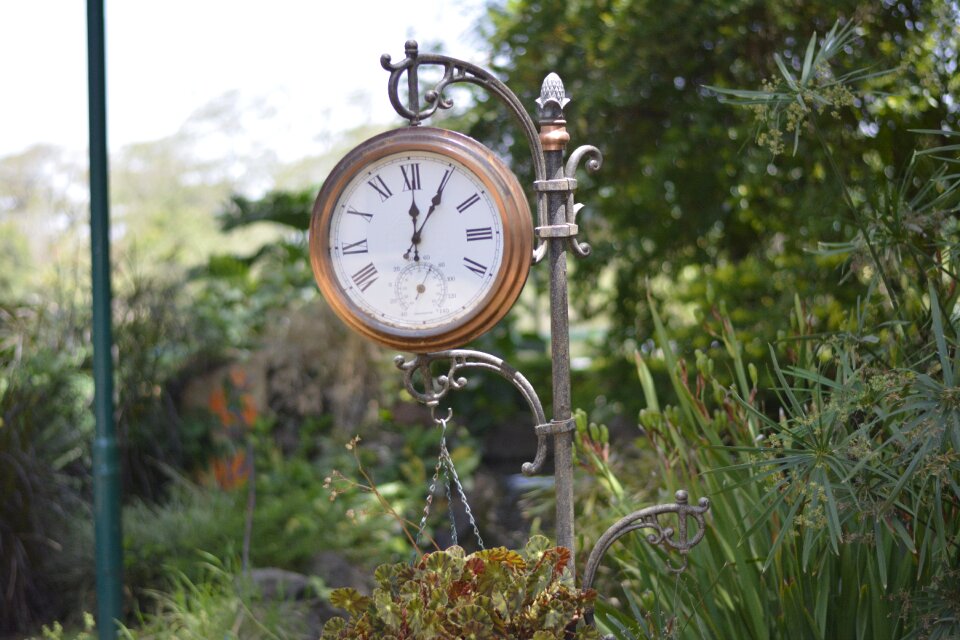 Antique green time green clock