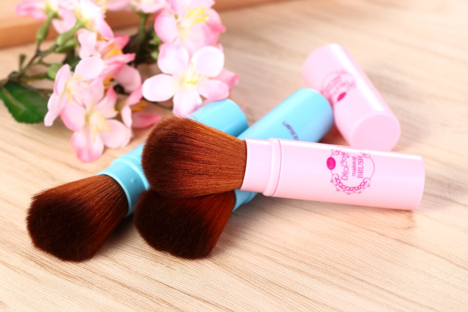 Makeup brush brush close-up