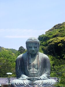 Statue religion blue meditation photo
