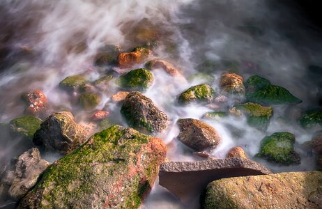 Rock landscape river photo