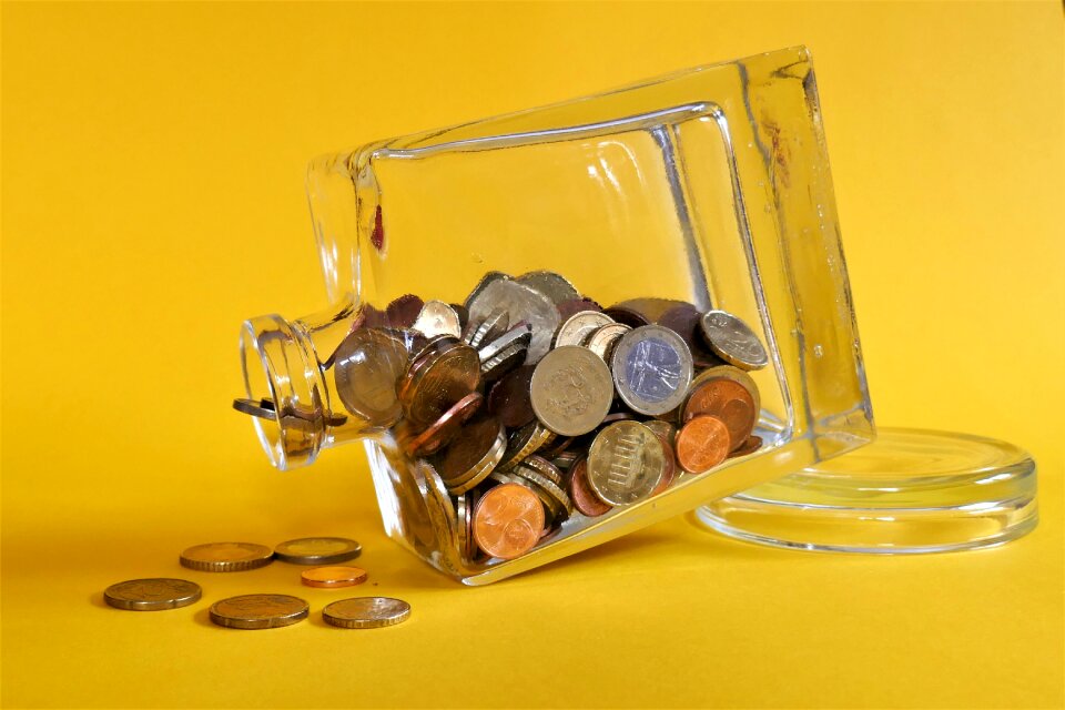 Currency money bottle