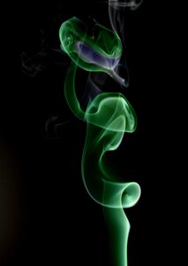Smoke green abstract photo