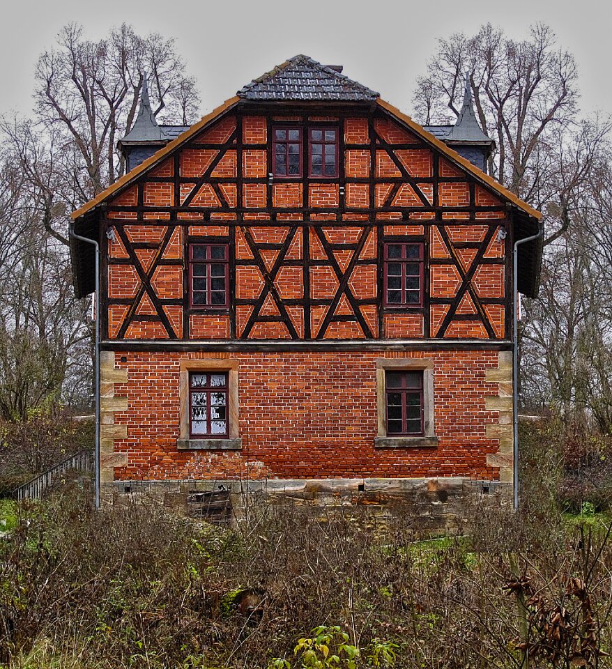 Old historically brick house