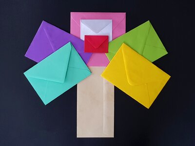 Paper tree creation envelope photo