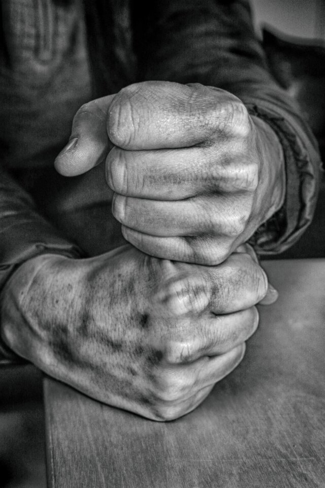 Hand portrait human