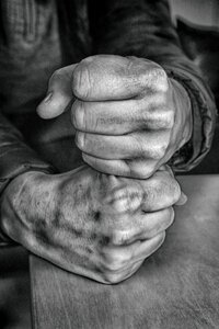 Hand portrait human photo