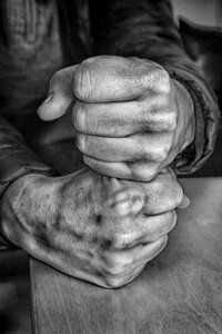 Hand portrait human