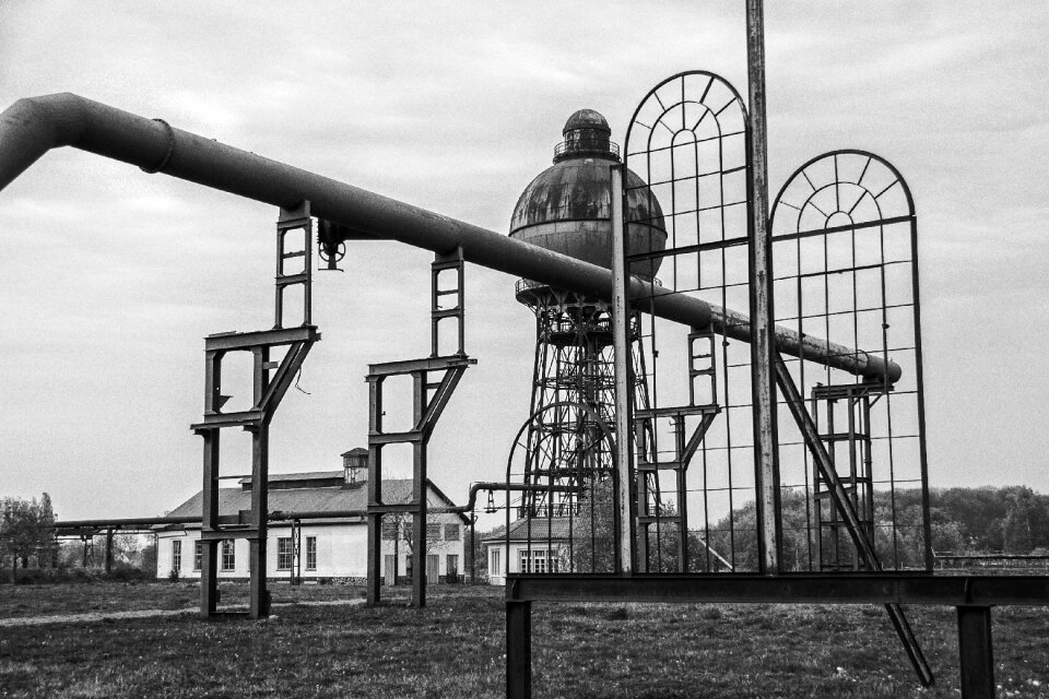 Steel tube black and white