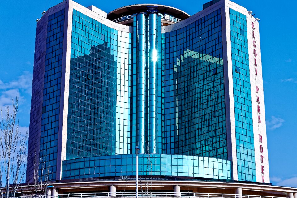 Glass items modern hotel