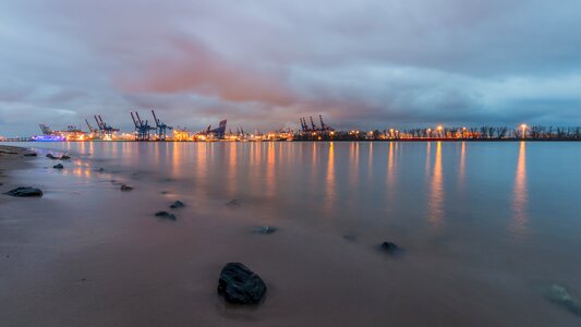 Sea beach elbe photo