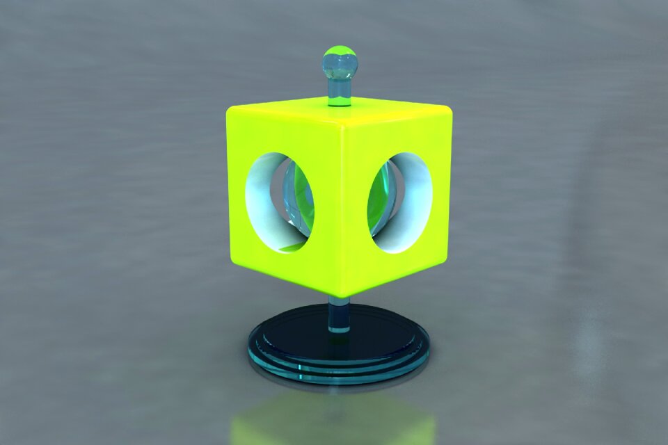 Lamp 3d illustration color