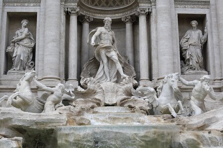 Marble fountain rome photo