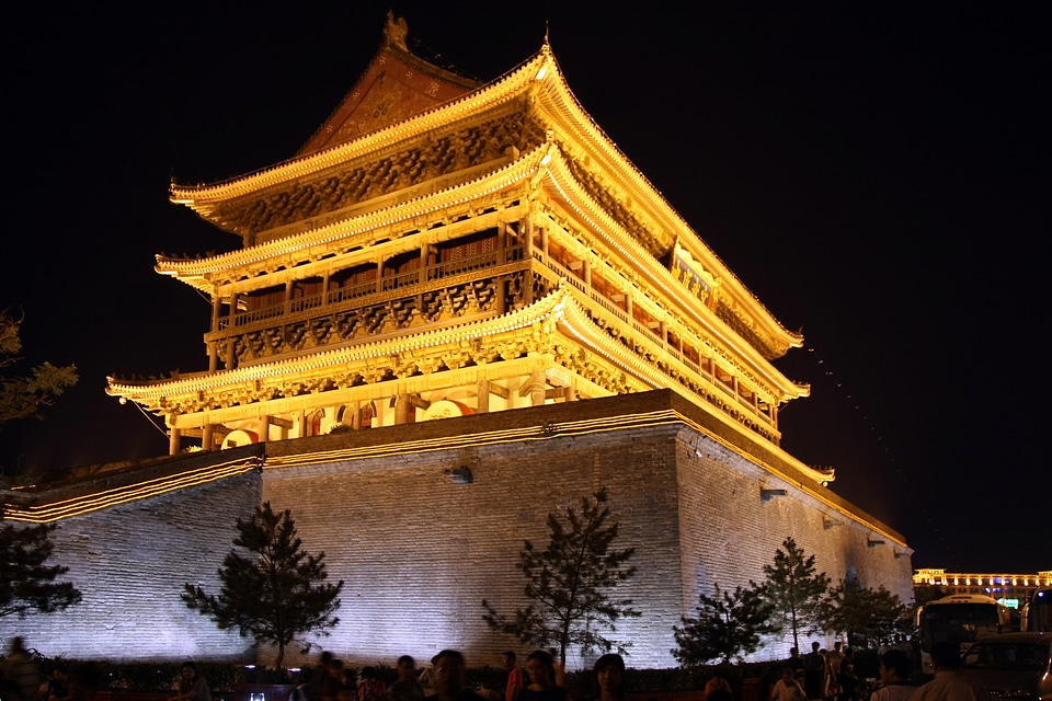 Building night evening