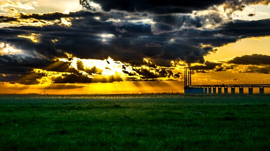 Sunset lawn himmel