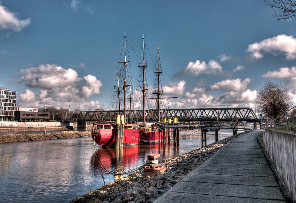 Pier sky on the water