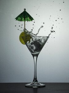 Liquid martini splash photo