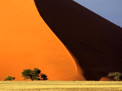Sunset landscape sand dune photo