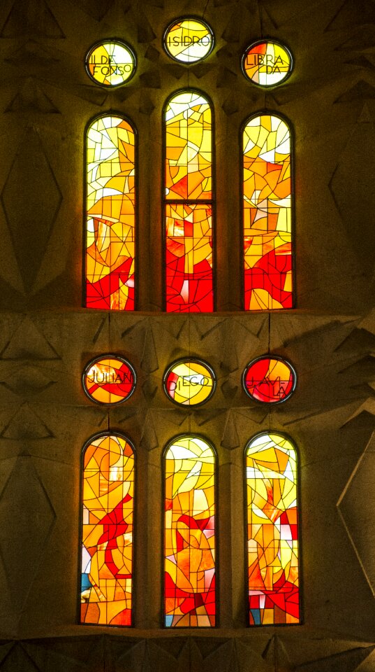 Religious window sagrada familia photo