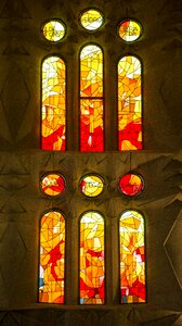 Religious window sagrada familia