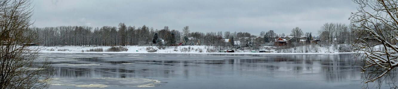 River winter landscape photo