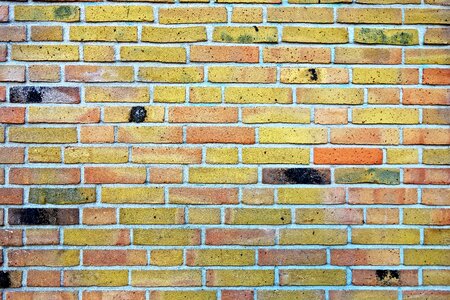 Yellow brick wall brickwork masonry photo