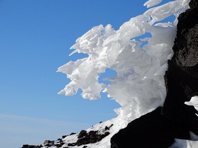Frost snow landscape