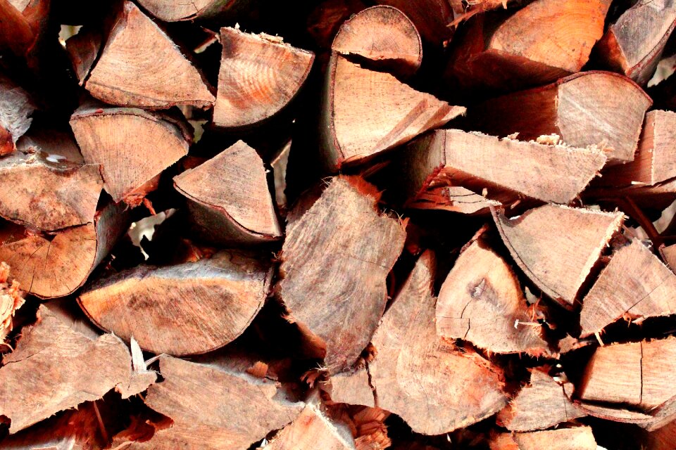 Wood holzstapel red brown