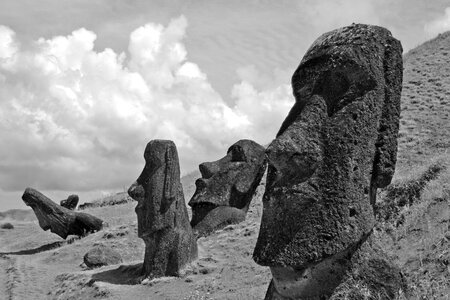 An island moai chile photo