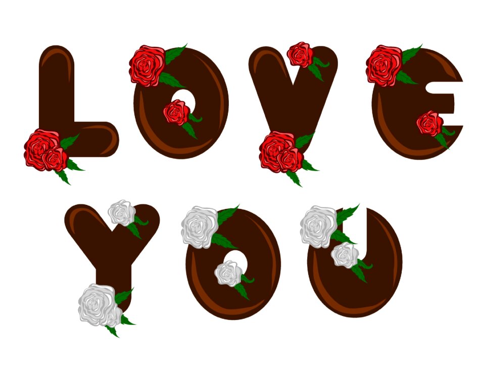 Love candy letters