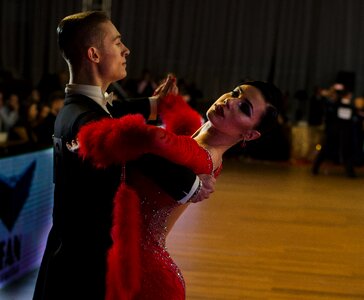 Two adult dancing