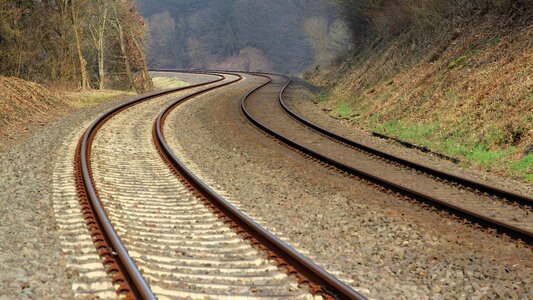 Train railway rails photo