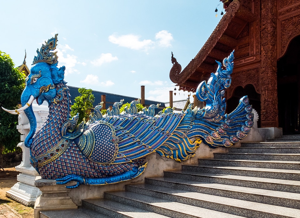 Dragon snake sculpture north thailand