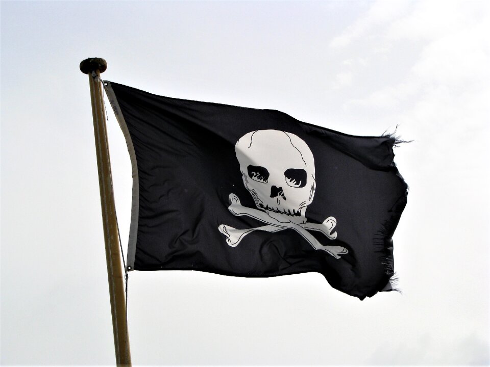 Flag skull caribbean