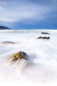 Basque country beach foam